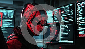 AI generator image of hacker,programmer
