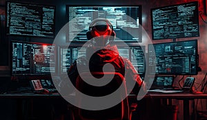 AI generator image of hacker,programmer