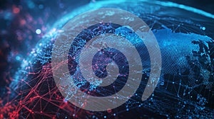 AI generator image of Modern technology can efficiently connect the global network.