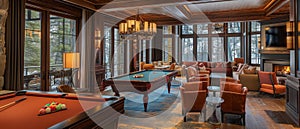 AI generator image of Pool table, snooker table
