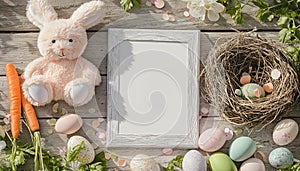 AI generator image of rabbit Ester eggs