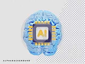 ai icon vector illustration element 3d rendering transparent eps