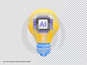 ai icon vector illustration element 3d rendering transparent eps