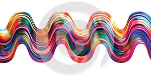 illustration of abstract rainbow waves background