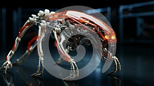 AI illustration of an advanced security robot.