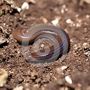 AI illustration of a close-up of a planarian Obama nungara in nature.