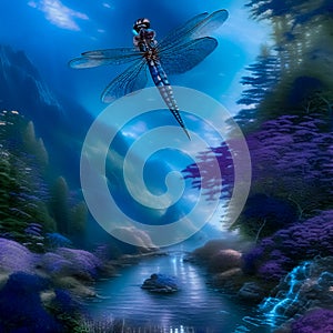 Ai illustration of dragonfly