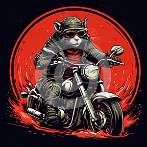 the AI Image Generator, Super biker tshirt sticker design photo