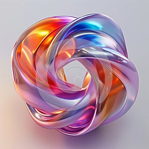 3d liquid abstract metallic holographic colorful image