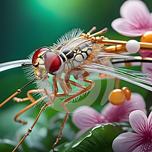 coloerd fly are sitting, AI-Images