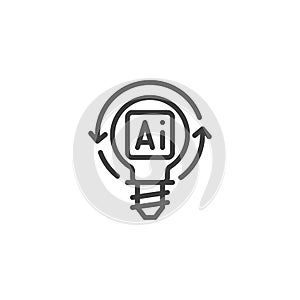 AI innovation line icon