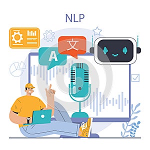 Ai integration. Artificial intelligence and human synergy. Neural network