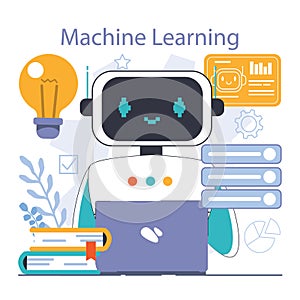 Ai integration. Artificial intelligence and human synergy. Neural network