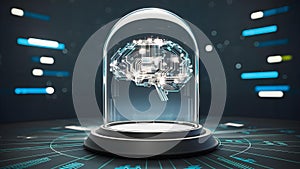 AI Intellect: The Dawn of Digital Consciousness. Concept Artificial Intelligence, Digital