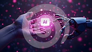 Ai Interaction with Human Hand and Robotic Arm