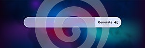 Ai interface bar with generate button for artificial intelligence tool or application
