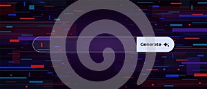 Ai interface with generate button highlighting artificial intelligence concept