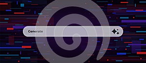 Ai interface with generate button highlighting artificial intelligence interaction design