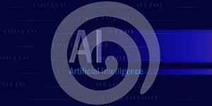 AI landing page design with artificial intelligence, high-tech blockchain set, neural network.
