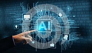 AI Learning and Artificial Intelligence Concept