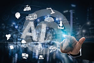 AI Learning and Artificial Intelligence Concept