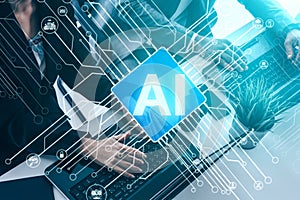 AI Learning and Artificial Intelligence Concept