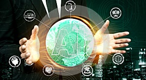 AI Learning and Artificial Intelligence Concept