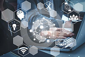 AI Learning and Artificial Intelligence Concept