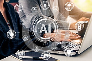 AI Learning and Artificial Intelligence Concept