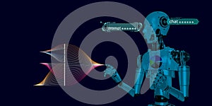 AI learning making algorithm on computer chip circuit data network diagram dash board business technology concept