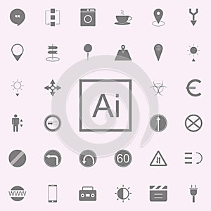 AI Letter sign icon. web icons universal set for web and mobile