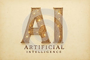 AI Letters Representing Artificial Intelligence Concept