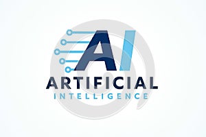 AI Letters Representing Artificial Intelligence Concept