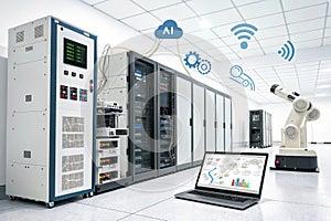 AI and machine learning with IoT and automation photo