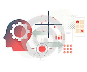 AI and Machine Learning Models for Business Implementation - Stock Illustration