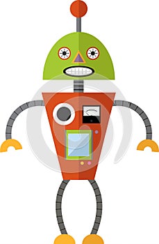 AI machine robotic technology vector icon isolated on white