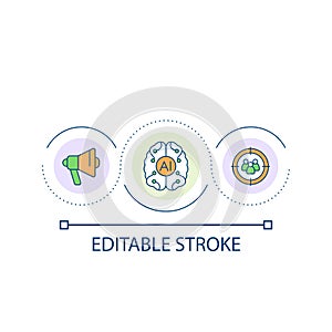 AI marketing loop concept icon