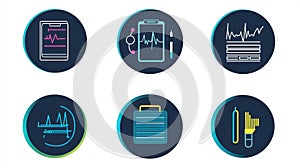 AI Medical Data Visualization Icons