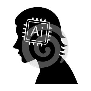 AI Mind Silhouette