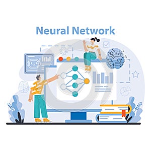 Ai model concept. Flat vector illustration.