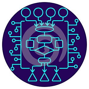 AI Model Icon. Machine Learning Algorithm Icon