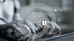 AI Monitoring Biometric Authentication and Security System Latch