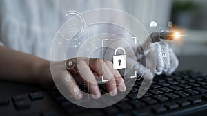 AI Monitoring Biometric Authentication and Security System Latch