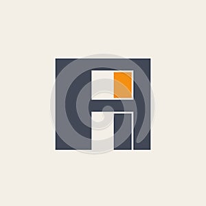 AI monogram. Geometric letter a, letter i logo.