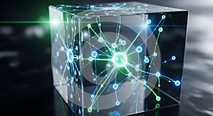 Ai neural network cube data science technology innovation connection future computing node