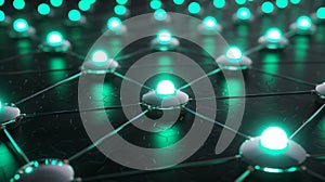 AI Neural Network, Futuristic Technology Connection, Digital Data, Network Nodes, Quantum Computing Concept