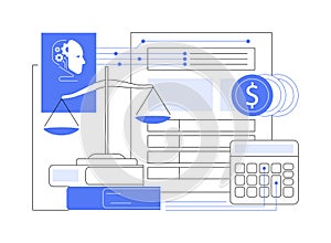 AI-Optimized Legal Billing abstract concept vector illustration.