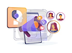 AI-Personalized PR Campaigns abstract concept vector illustration.