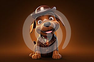 Petfluencers - The Dog\'s Great Aspiration: Aiming to Master the Craft of Detection, Inspired by Sherlock Holmes on Brown photo