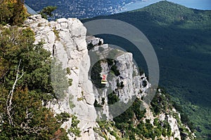 Ai-Petri mountain in Crimea with funiular